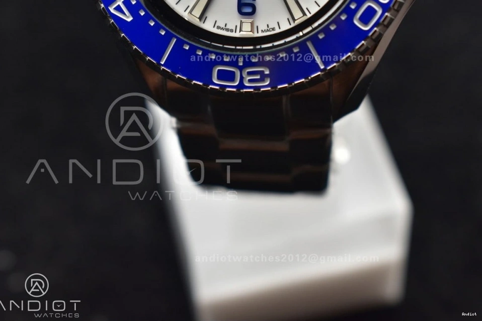 White Ceramic Blue Bracelet Best Deep 6000M on SS Seamaster Edition 1:1 Bezel Ultra A2824 TF SS Dial 1227
